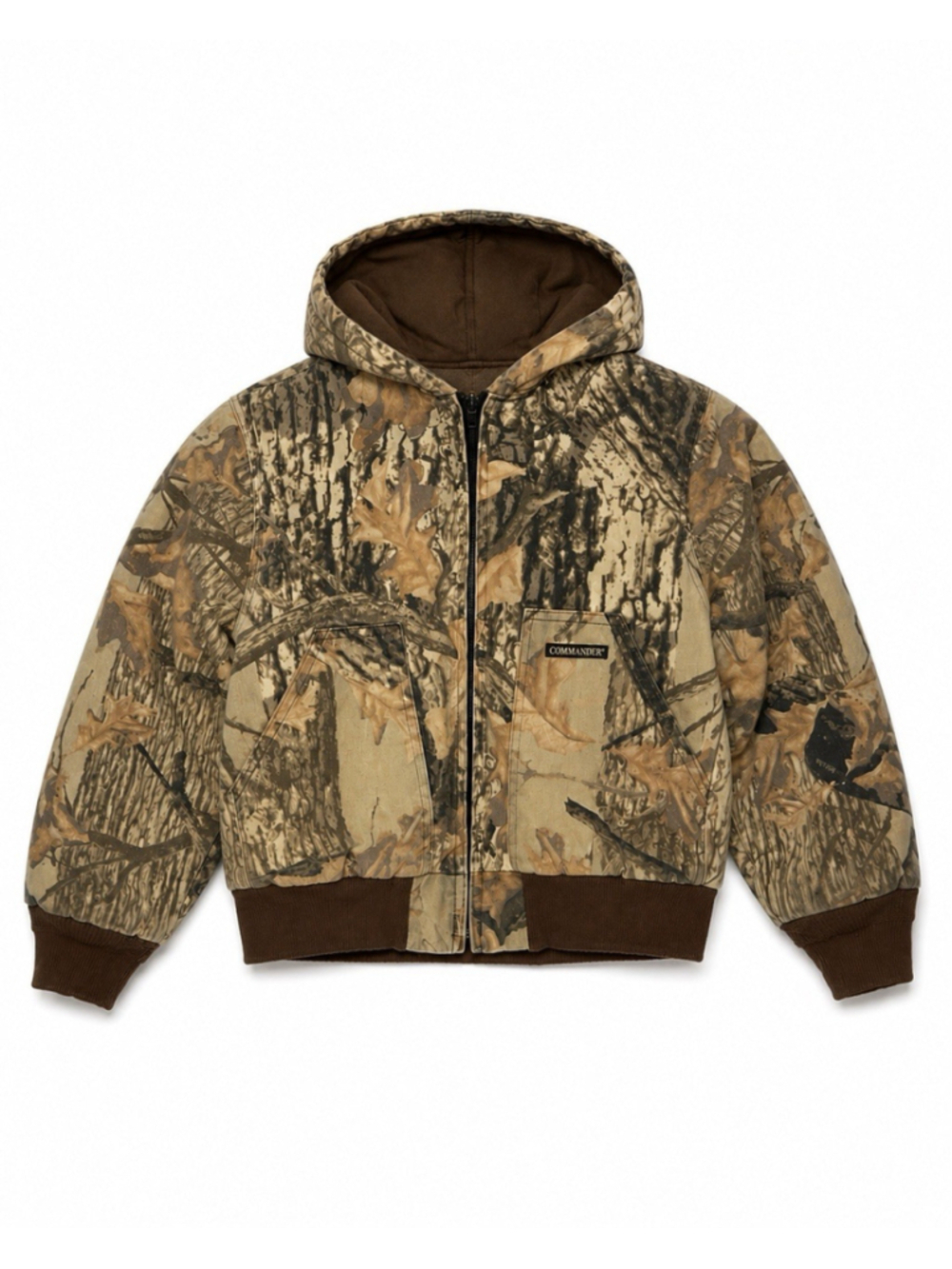 Commander Camo Hooded Hunting Coat Youth 12 Regular